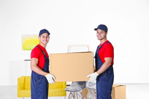 Boxes and household items arranged in a secure Longlands storage unit