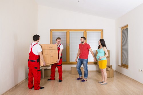 Organized Longlands storage unit with boxed belongings