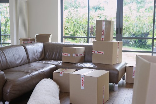 Family belongings being organized for short-term Longlands storage